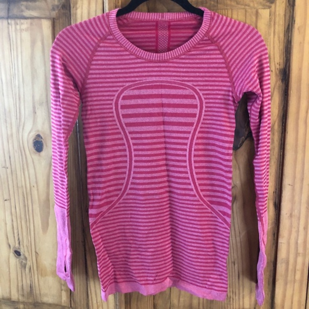 Lulu lemon long sleeve, pink!